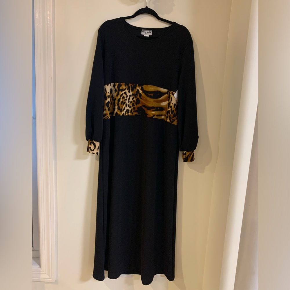 Black Animal Print Dress - Picture 1 of 4